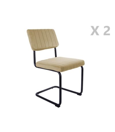 2 Chaises cantilevers design velours Keen