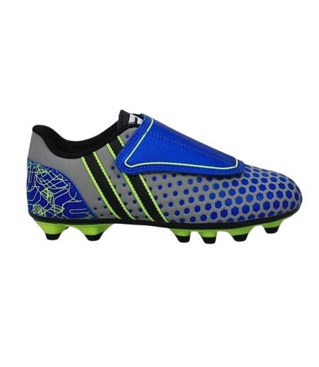 Childrens/kids Polka Dot Firm Ground Football Boots Blue Patrick