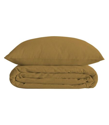 Parure de Lit 3 Pièces Percale 260x240cm Mordoré