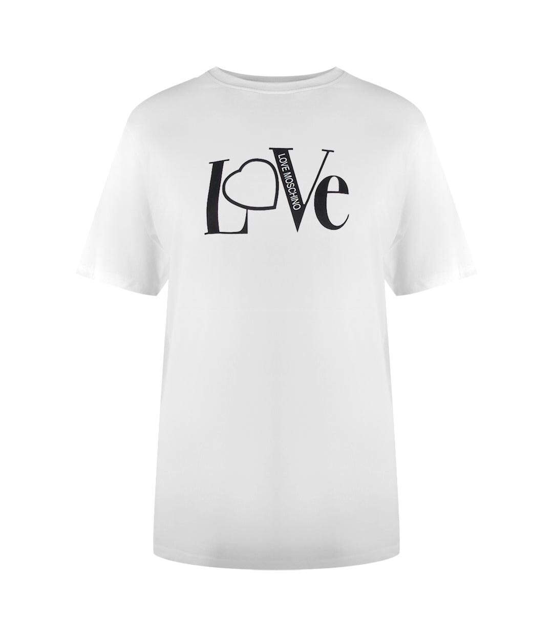 T-shirt Femme Blanc Love Moschino-1