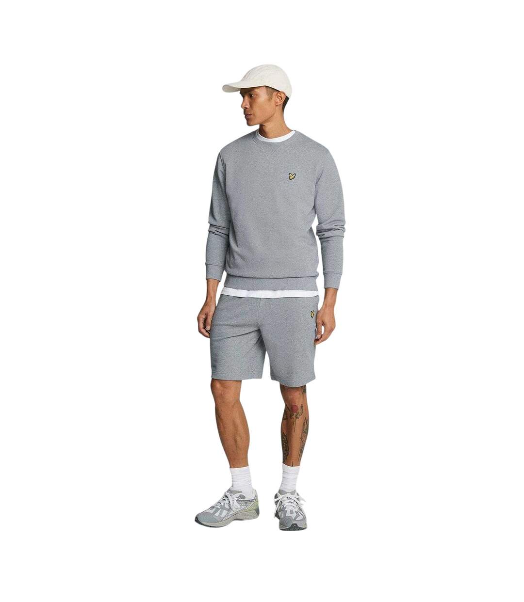 Short De Jogging Motif/style Uni Homme Gris Chiné Lyle & Scott-2