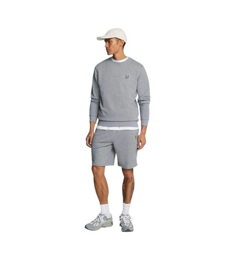 Short De Jogging Motif/style Uni Homme Gris Chiné Lyle & Scott