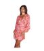 Womens/ladies Vienna Swirl Print Wrap Dress Pink Red Never Fully Dressed-4