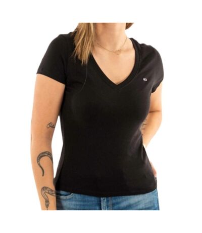 T-shirt noir femme tommy hilfiger aruba - l