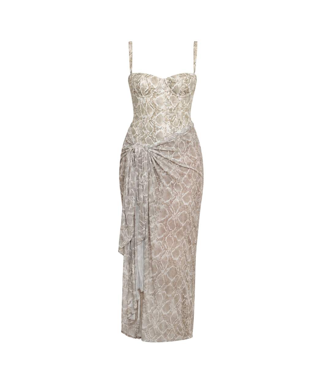 Paréo Motif/style Imprimé Serpent Femme Blanc Cassé Good American-2