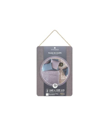 Housse de Couette Lin Adorable 240x220cm Gris Ardoise