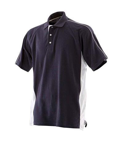 Finden & Hales Mens Sports Polo T-Shirt (Navy/White)