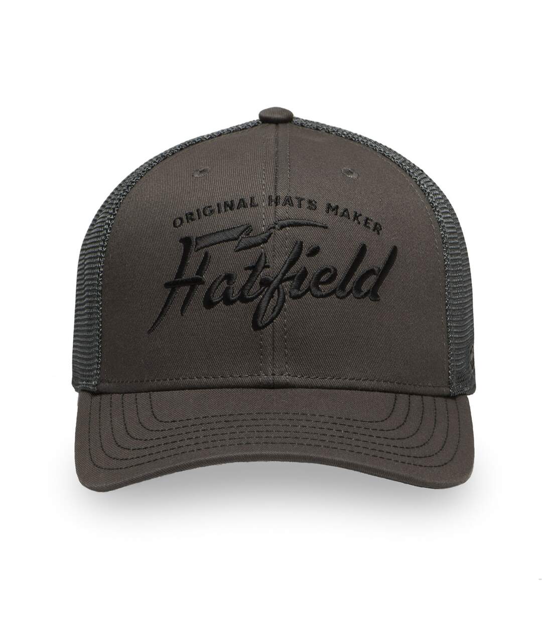 Casquette trucker avec filet semi curved avec broderie Grey Matter Hatfield-1