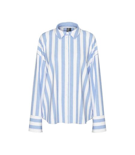 Chemise rayures bleu/blanc femme pieces liva