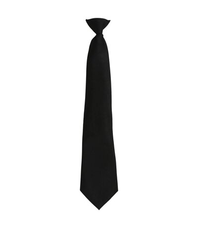 Premier Unisex Adult Colours Fashion Plain Clip-On Tie (Black) (One Size) - UTPC6753