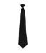 Unisex adult colours fashion plain clip-on tie one size black Premier