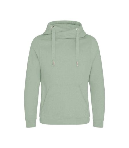 Hoods Mens Cross Neck Hoodie Dusty Green AWDis