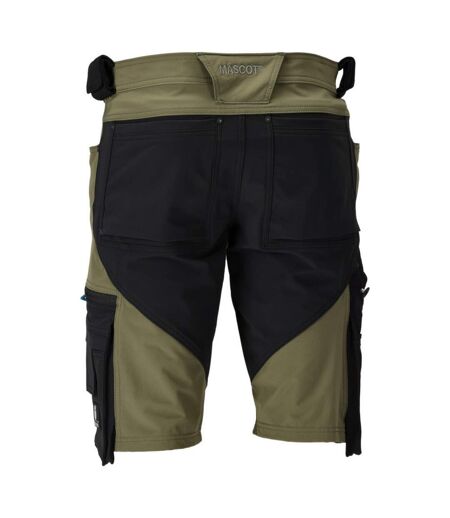 Mens Advanced Work Shorts Moss Green Black Mascot