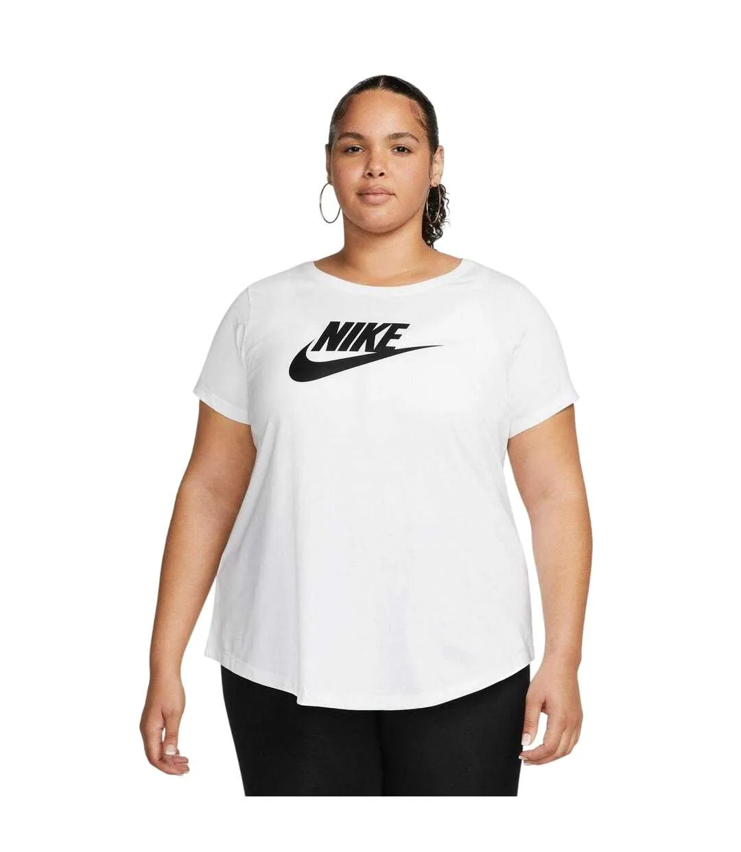 T-shirt Essential Femme Blanc Noir Nike-2