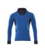 Mens Accelerate Full Zip Hoodie Azure Blue Dark Navy Mascot-1