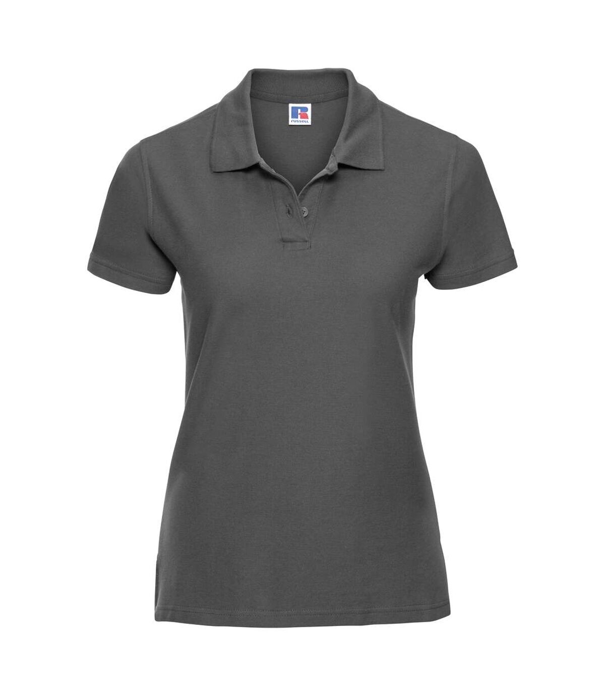 Russell Womens Ultimate Pique Cotton Short Sleeve Polo Shirt Titanium XS 