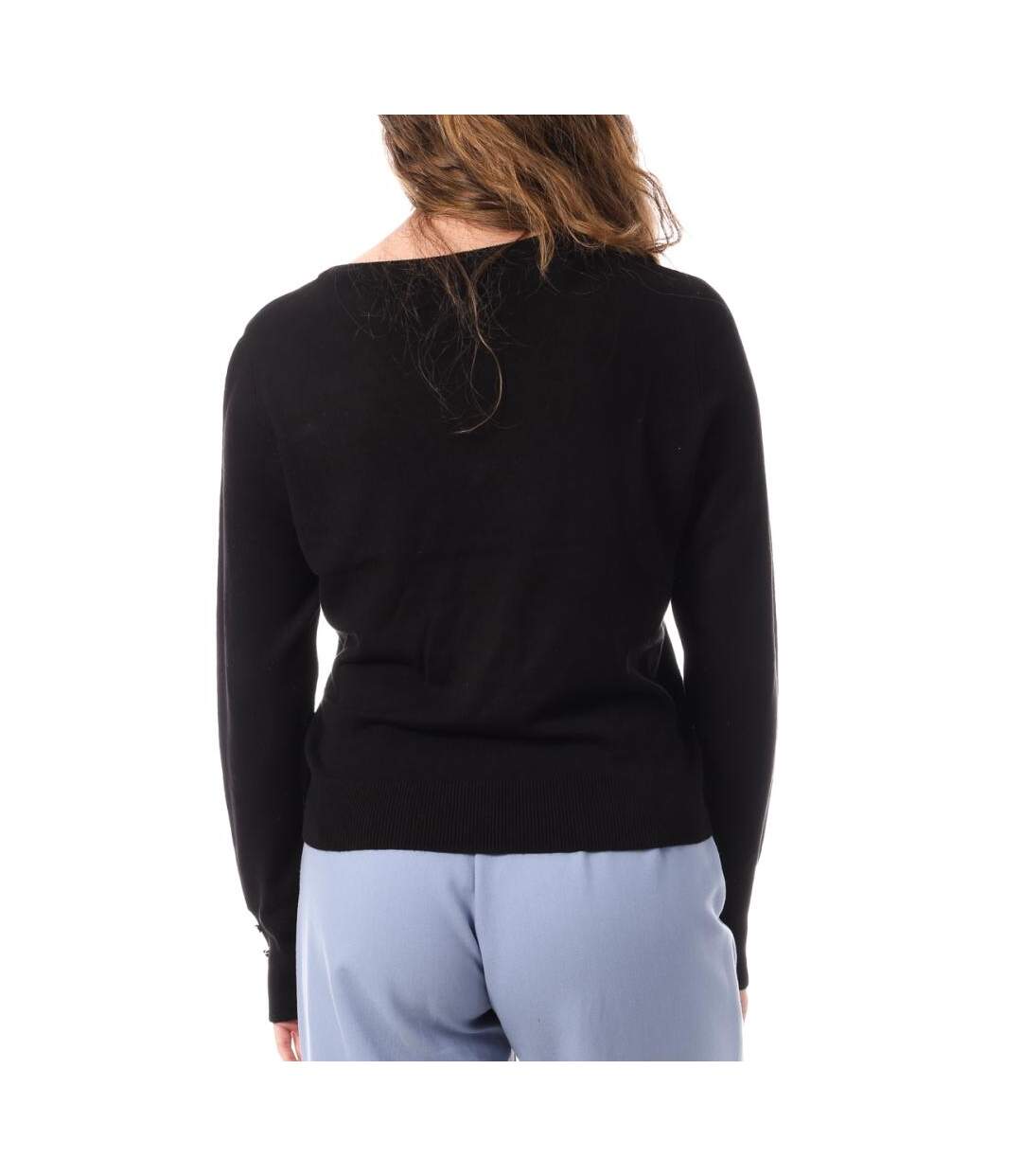 Pull noir femme only minna 15344087-2