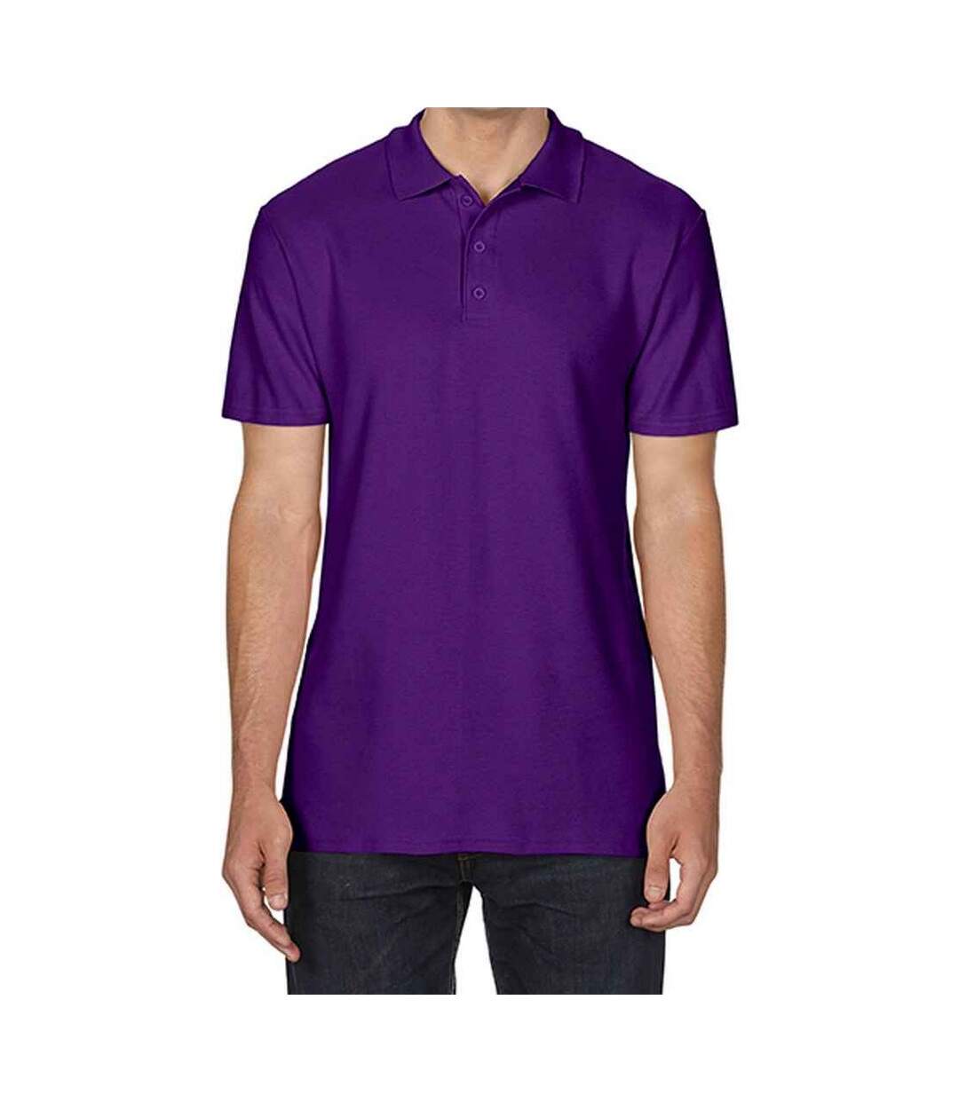 Polo manches courtes homme violet Gildan