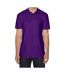 Mens softstyle double pique polo shirt purple Gildan