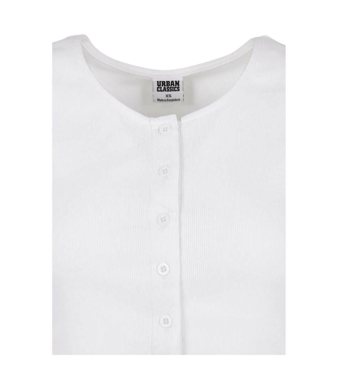 Haut Court Motif/style Côtelé Femme Blanc Urban Classics-3