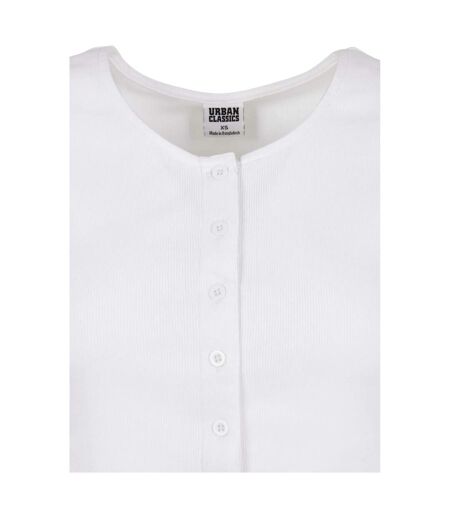 Haut Court Motif/style Côtelé Femme Blanc Urban Classics