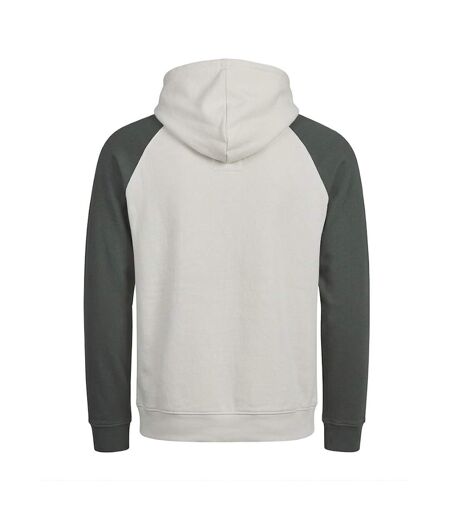 Mens Unlabeled Two Tone Hoodie Cement Dark Green Tee Jays