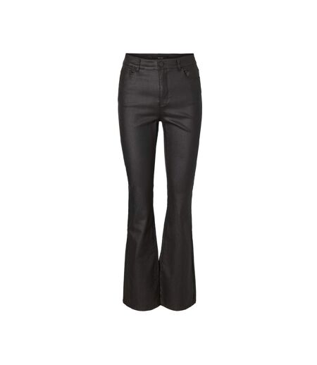 Pantalon simili noir femme vero moda curve siga hr - w48-l32