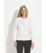 T-shirt blanc col montant volanté maille gaufrée-1