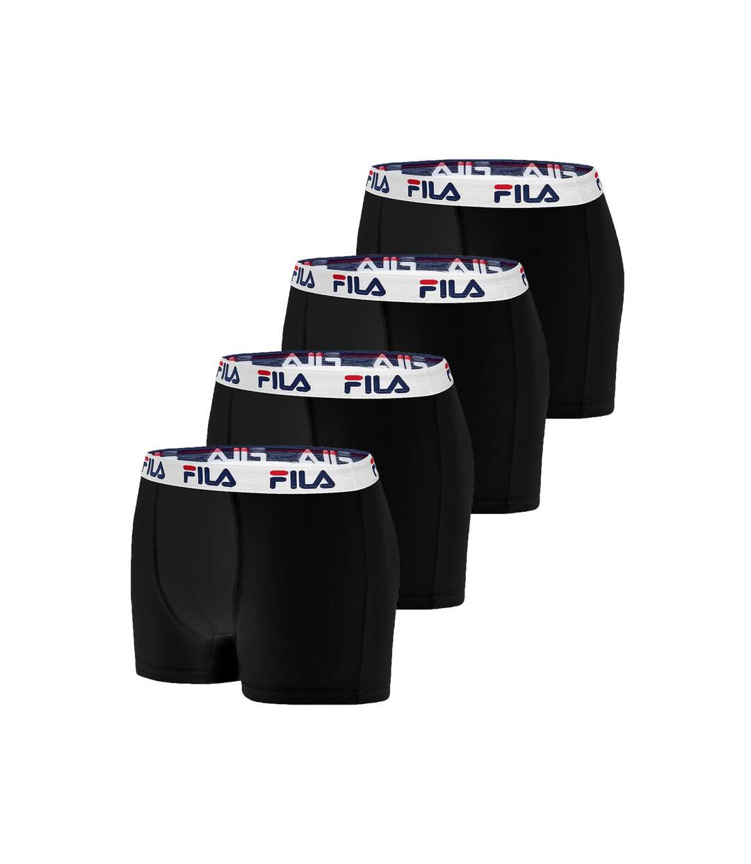 Lot de 4 Boxers Coton homme FU5016 Uni Fila-1