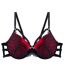 Soutien-gorge ampliforme coque moulée noir/rouge La Bamba