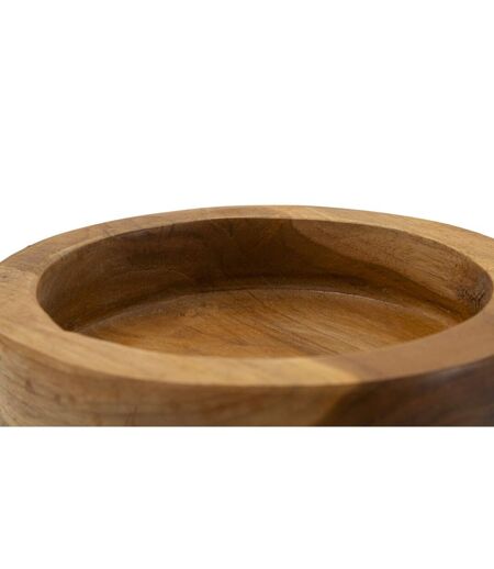 Vide-Poche en Teck Erusi 15cm Naturel
