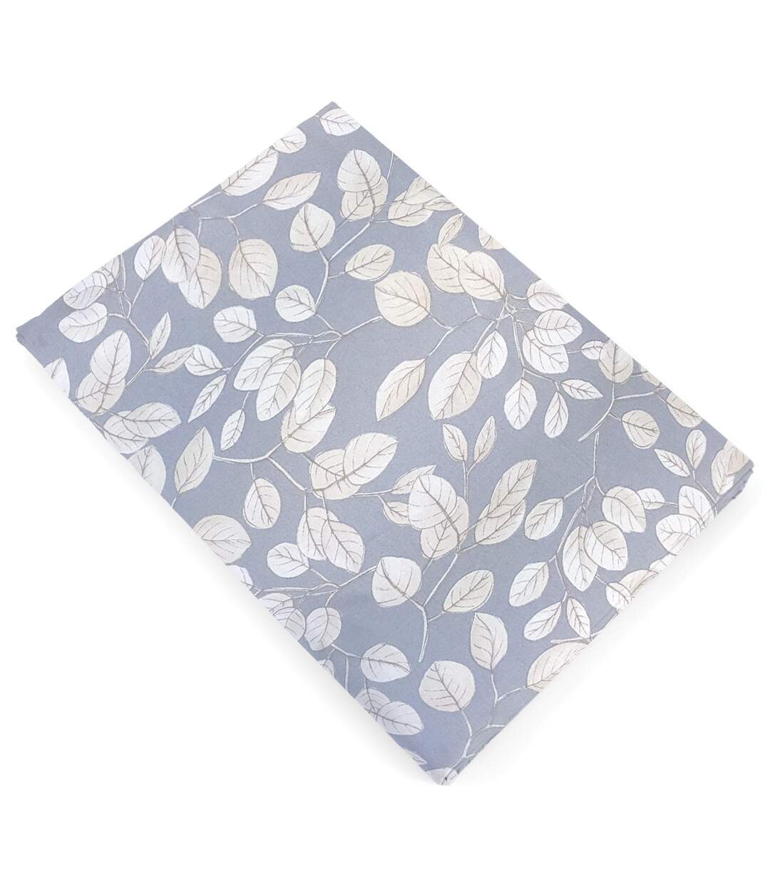 Drap plat percale de coton LISON GRIS-2