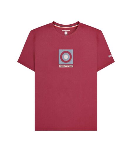 T-shirt Motif/style Logo Rectangulaire Homme Bordeaux Lambretta