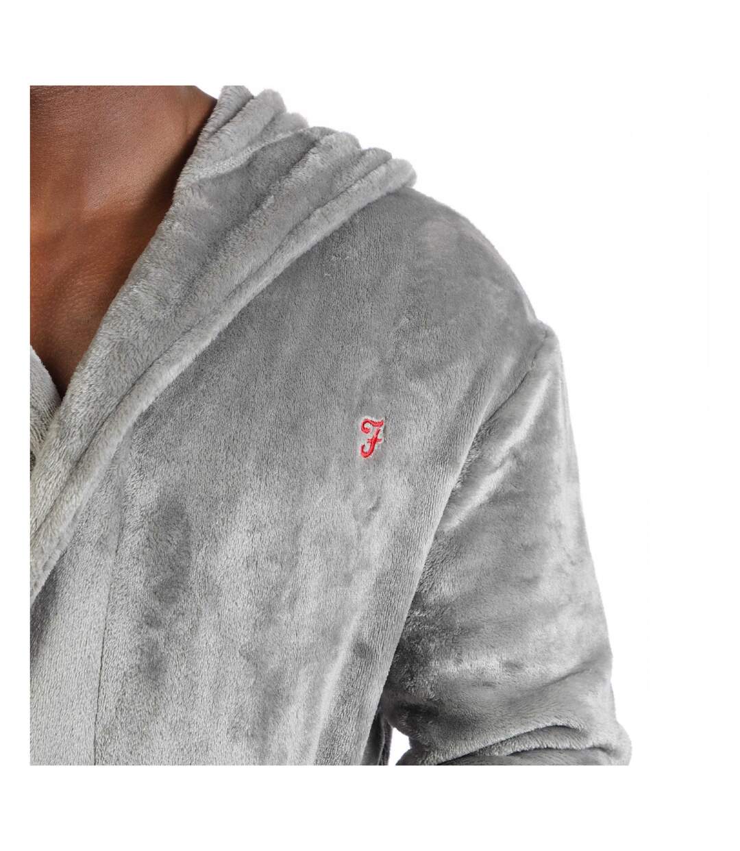 Robe De Chambre Manches Longues Frazier Homme Gris Farah-3