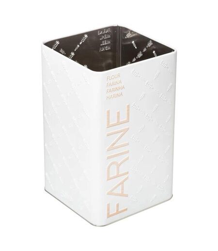 Boîte à Farine Scandi 18cm Blanc