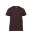 T-shirt Manches Courtes Heavy Cotton Adulte Marron Orangé Gildan-1