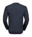 Mens Spotshield Heavy Duty Crew Neck Sweatshirt French Navy Russell-2