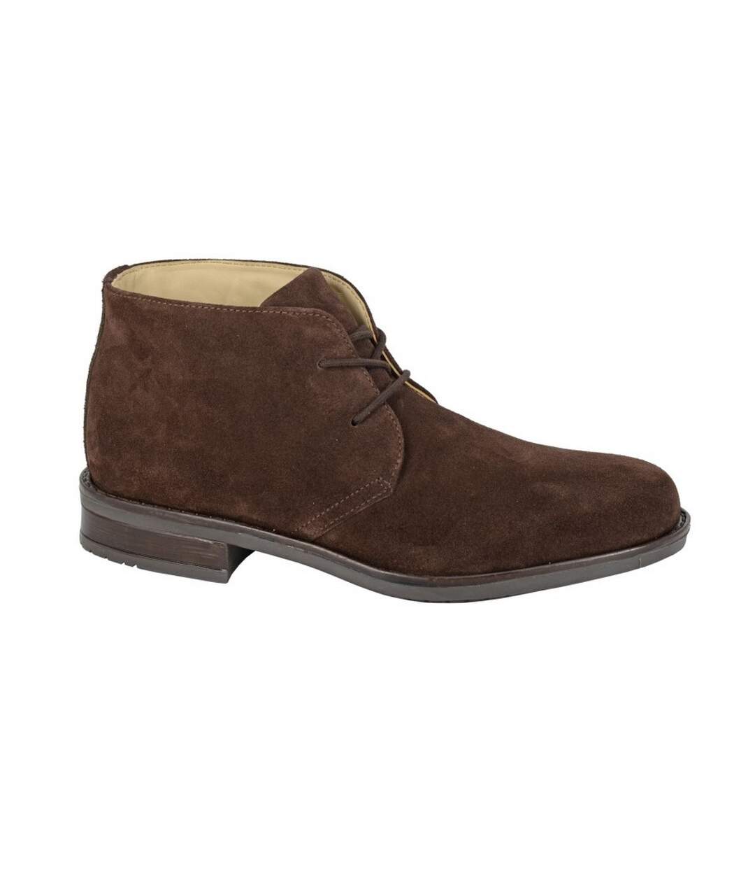 Bottines chukka homme marron foncé Roamers-1