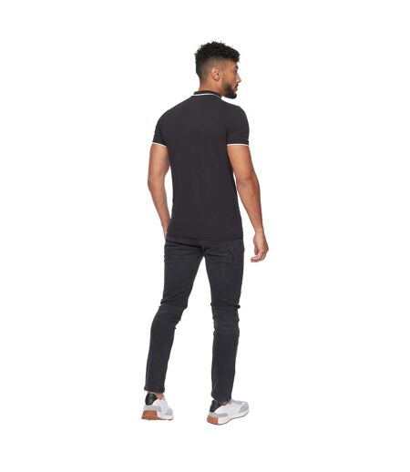 Mens kendrick polo shirt black Crosshatch