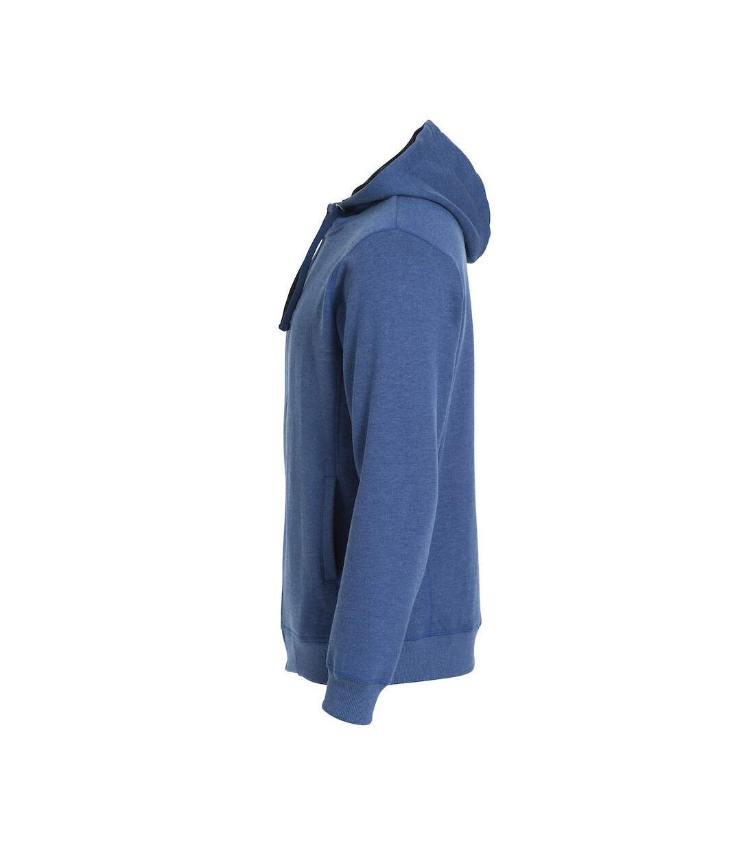 Veste à capuche classic homme bleu chiné Clique-3