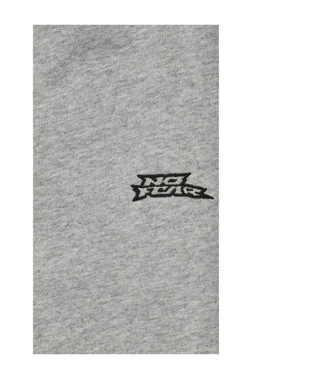 Mens Jersey Cotton Jogging Bottoms Grey No Fear-3