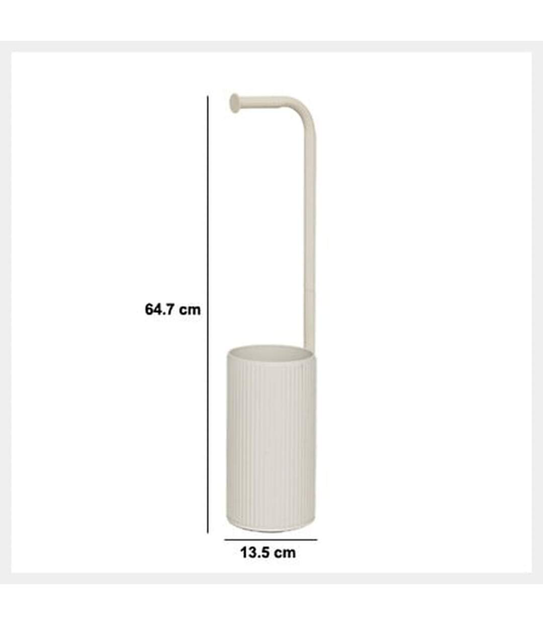 Dérouleur avec réserve pour papier toilette ONYX - Beige-5