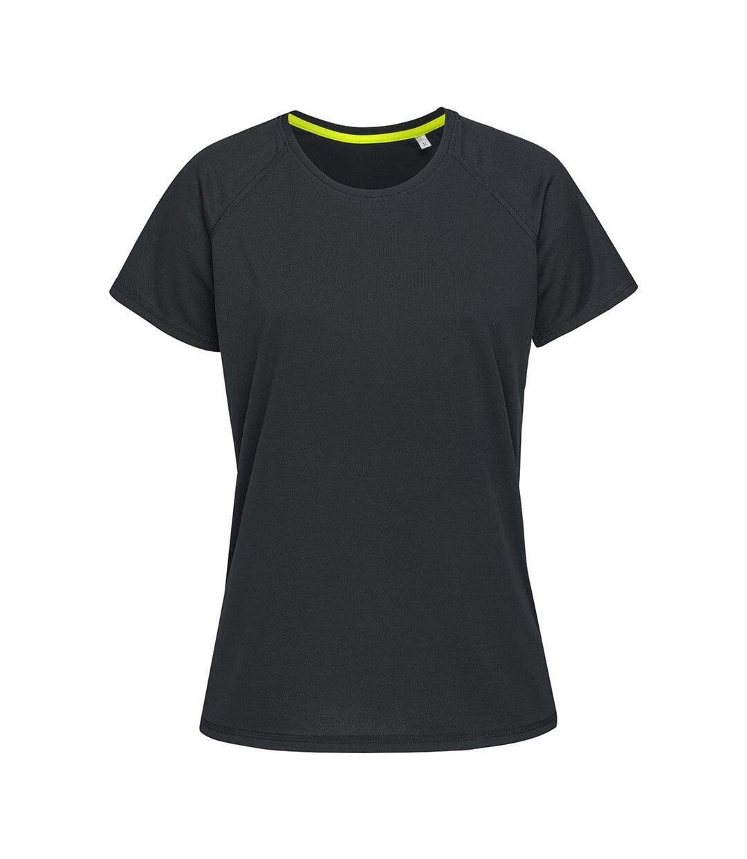 T-shirt Raglan Hommes Noir Stedman-2