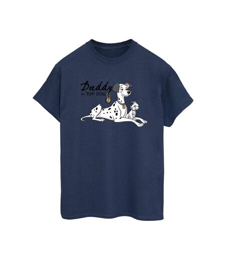 Disney Femme/Les femmes 101 Dalmatians Top Dog Coton Boyfriend T-Shirt (Bleu marine) - UTBI26084