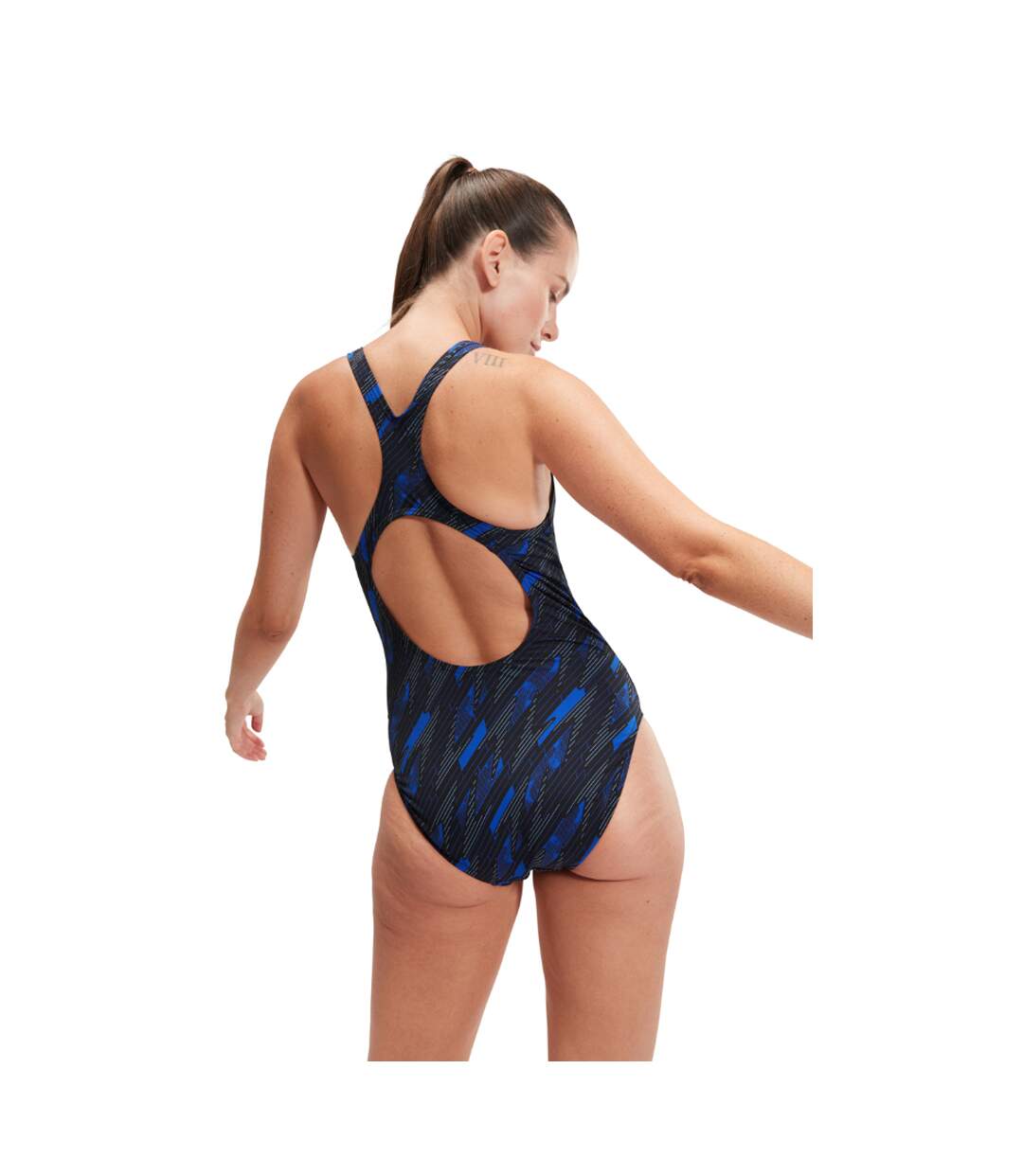 Maillot de bain 1 pièce hyperboom medalist femme noir / bleu Speedo-2