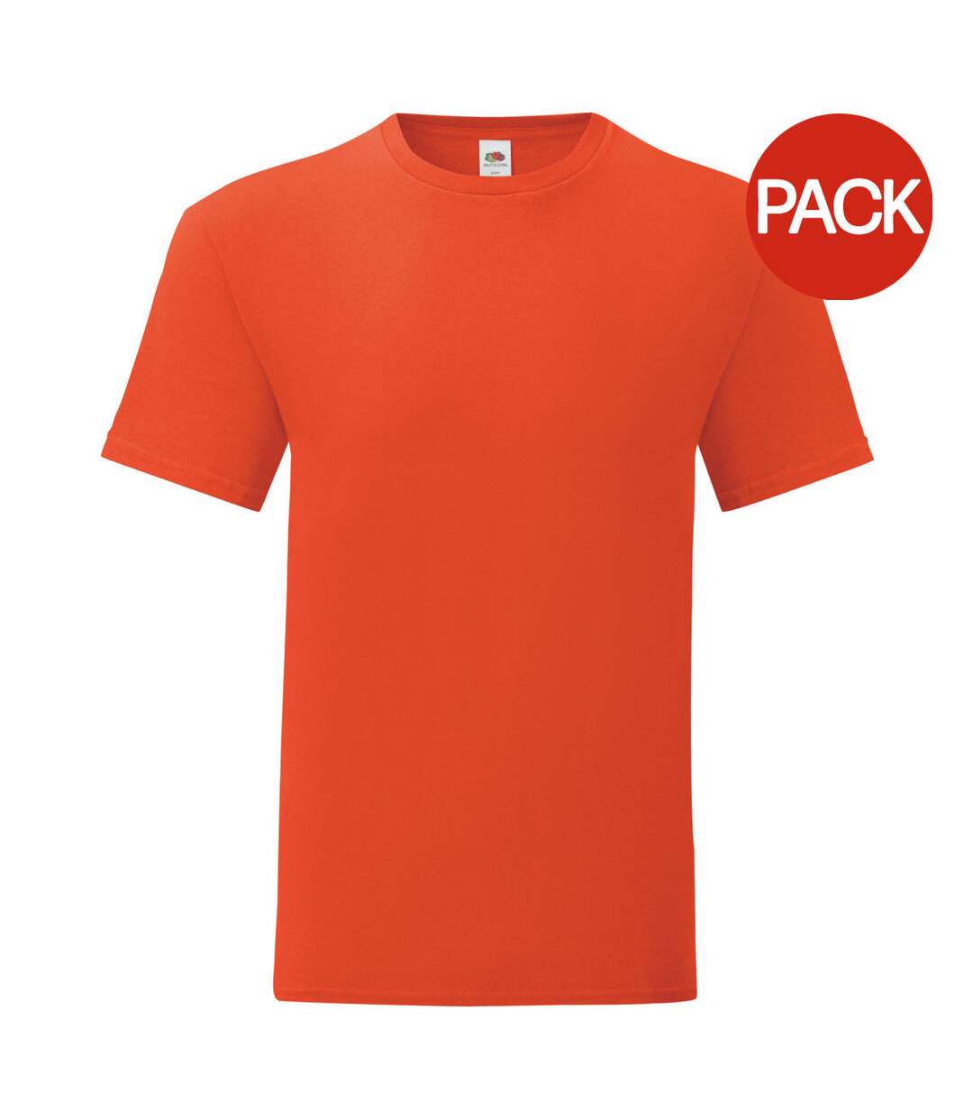 T-shirt iconic hommes rouge orangé Fruit of the Loom-1