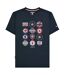 Unisex Adult Cotton Badge T-shirt Navy Lambretta-2