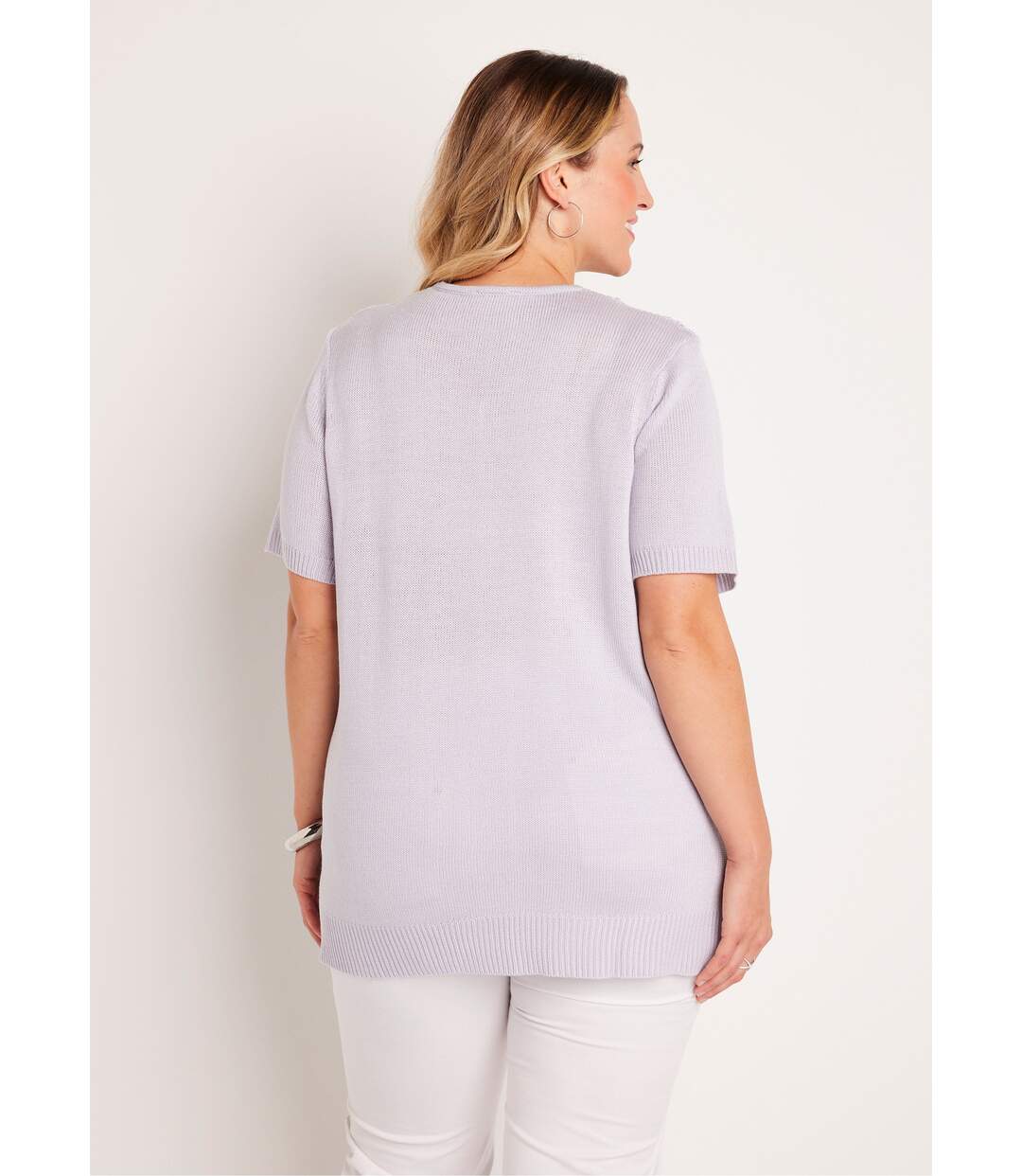 Pull-tunique long col V-2