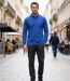 CHALLENGER NATHAN1 — Polo manches longues bleu piqué : le chic décontracté au quotidien-4