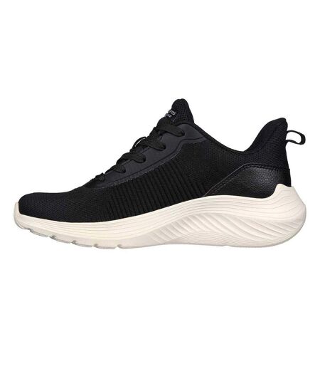 Womens/ladies Bobs Sport Squad Chaos Mesh Walking Shoes Black Skechers